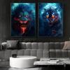 Dark Fantasy Magic Wild Animal Prints Poster Canvas Painting Hd Modern Wall Art Pictures For Living Room Bedroom Home Decoration