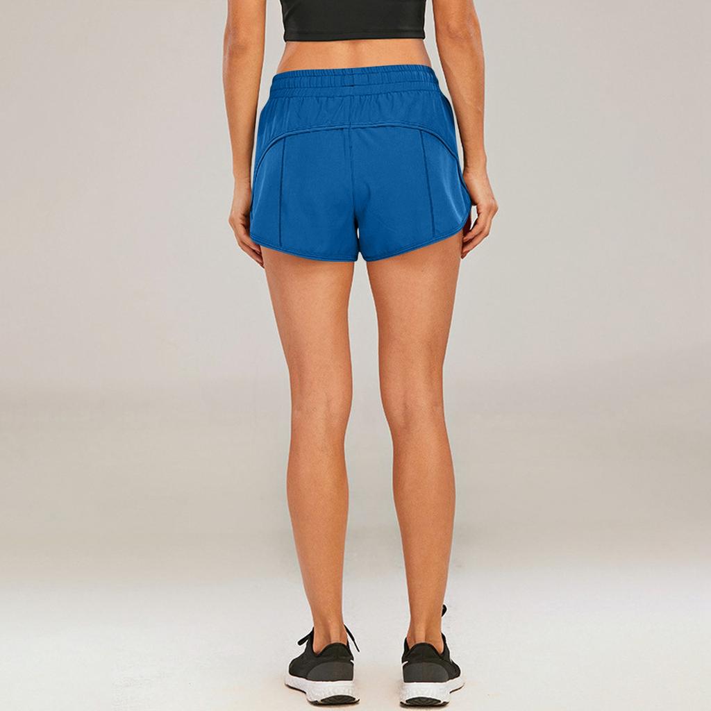 Women's Sports Running Shorts, Quick-drying And Lightweight Fitness Shorts With Zippered Pockets