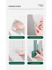 Wall-Mounted 3-in-1 Drainable Toilet Brush Set for Bathroom Corner Cleaning