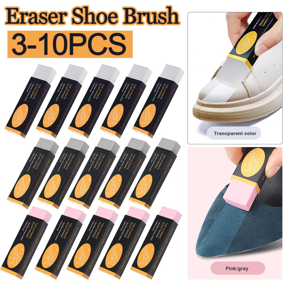 10-3pcs Eraser Shoe Brush Rubber Block Shoes Cleaning Erase Decontamination Shoe Brush Suede Sheepskin Leather Cleaning Brush
