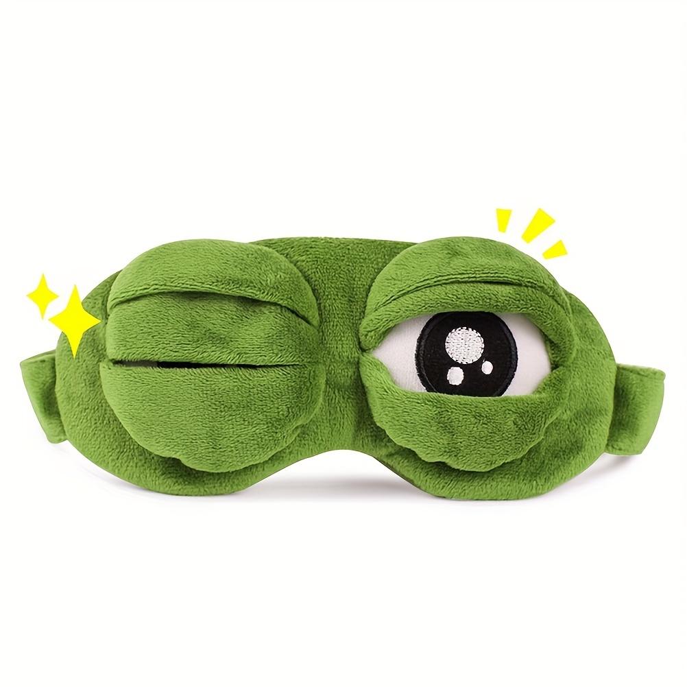 1pc Cute 3D Frog Plush Eye Mask Sleep Cover Soft Comfortable Block Light for Travel Home Nap Funny Eye Patch Sleep Aid Accessory