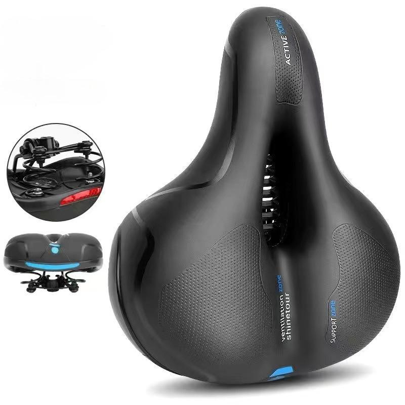 Bicycle Seat Cushion Suitable for Both Men and Women, with Dual Shock Absorption Memory Foam Padding, Waterproof Saddle f Stationary, Sports, Mountain