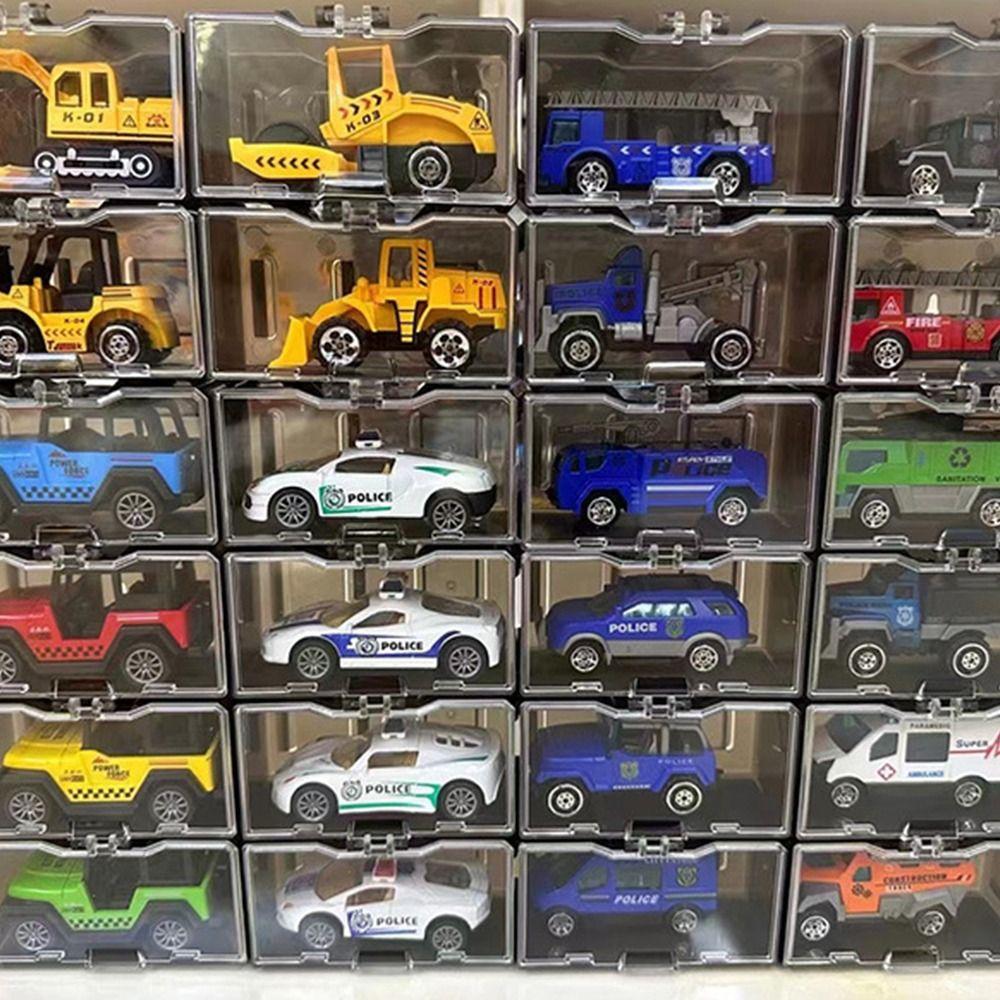 1/64 Diecast Model Car Display Box With Handle Toy Display Practical Storage Box  Model