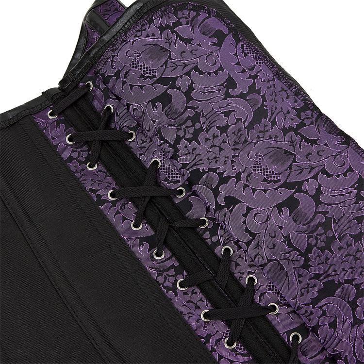 Haut sculptant amincissant rétro gothique violet pour femme