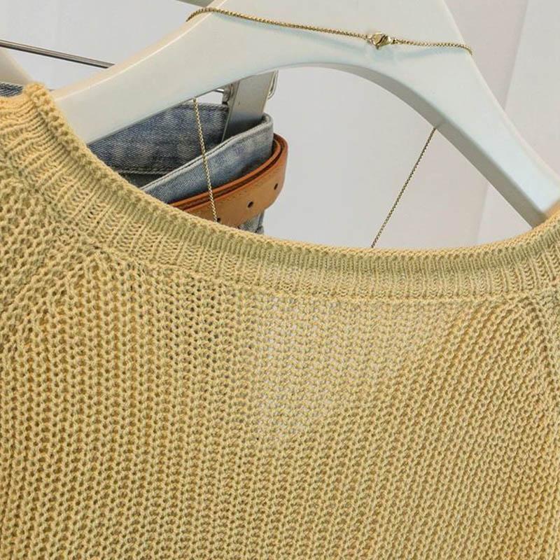 Sweater for Women Autumn Winter Thickened  Warm Knitted Stretchy Long Sleeve Oversize V-neck Tops