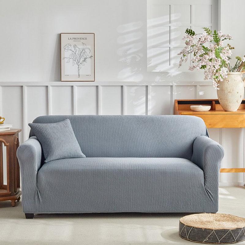 Thick Anti Slip Solid Sofa Cover Elastic All Cover Couch Slipcover for Four Seasons Soft Removable Dust Cover for Living Room