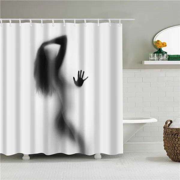 Beautiful Floral Fairy Shower Curtains Portrait Women Girl Waterproof Bath Curtain Bathroom Curtain Shower Curtain Hooks