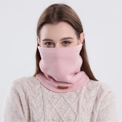 Fein gestrickter Winterschal, einfarbiger Pullover, Samt-Nackenschutz, Damen-Outdoor-Skifahren, verdickte warme Maske, Nackenschutz.