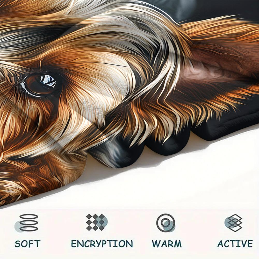 Dog Print Flannel Blanket, High quality Comfortable for All Seasons, Home Decor, Warmth and Comfort, Perfect for Christmas Gifts