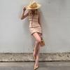 Summer Ruffled Waist Sleeveless Bodycon Dress for Women