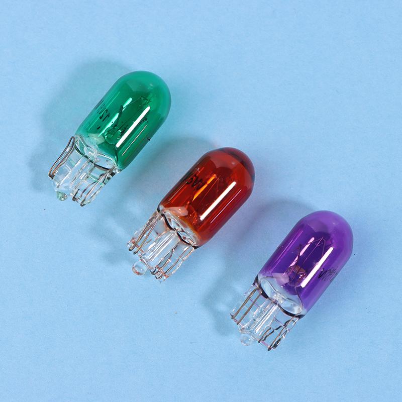 10Pcs 24V 1.2W T5 /12V 5W T10 Glass Light Bulb Dashboard Instrument Panel Brake Light Bulbs Headlights Lamp Lights Car Lights