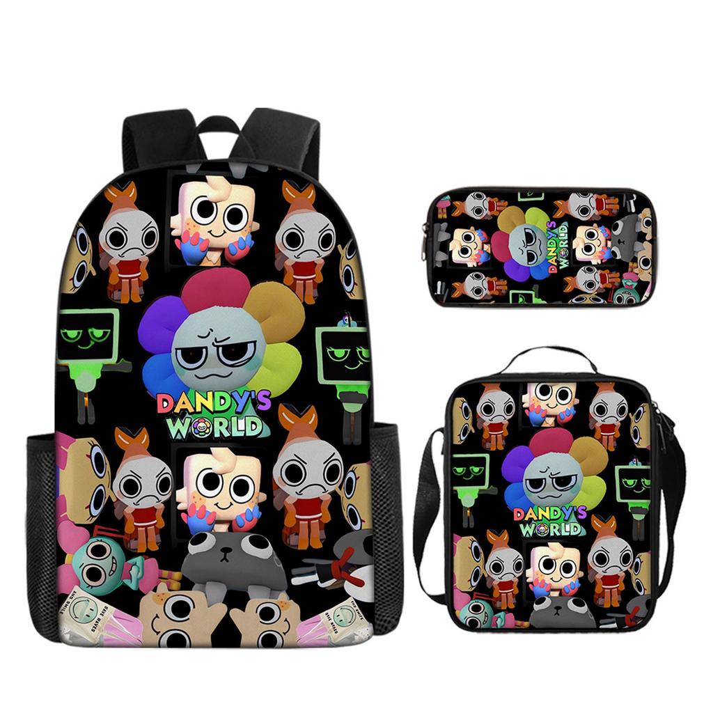 Rucsac Rucsac Imprimat Geantă Crossbody Etui pentru Creioane Set de Trei Piese