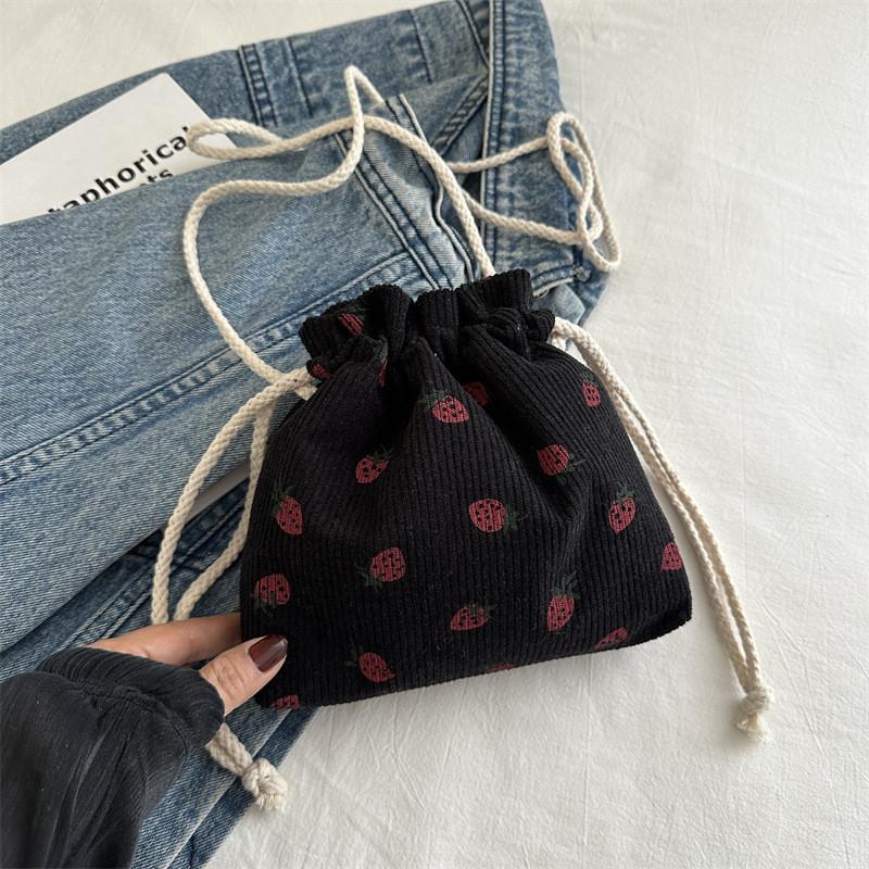Stylish 2024 Canvas Bucket Bag Trendy Stitching Design Shoulder Bag For Women чёрный