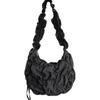New Pleated Puff Cloud Bag Solid Color Fashion Shoulder Messenger Bag Casual Large Capacity Nylon Dumpling Bag