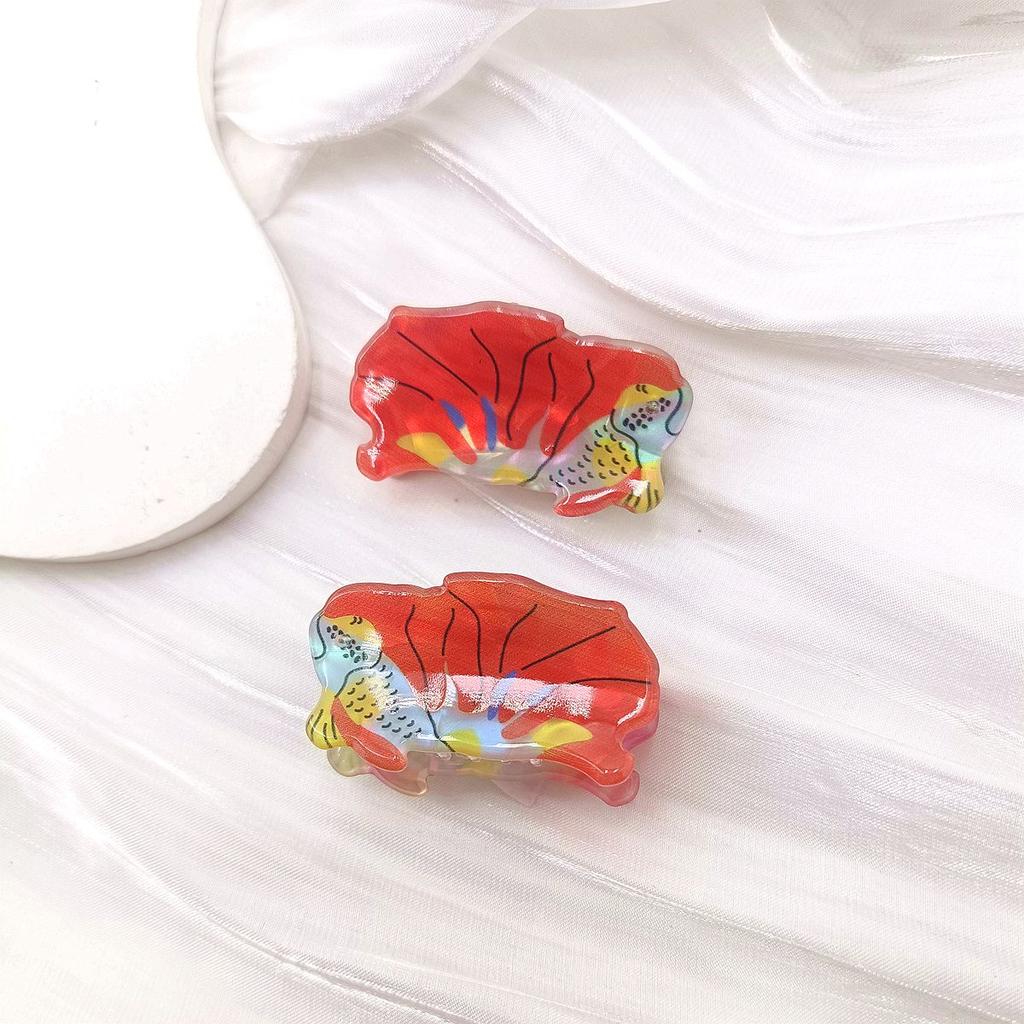 Cartoon Creative Ornamental Fish Shark Goldfish Hairpin Back of the Head Grabbing Clip Shark Clip Hair Accessories for Women