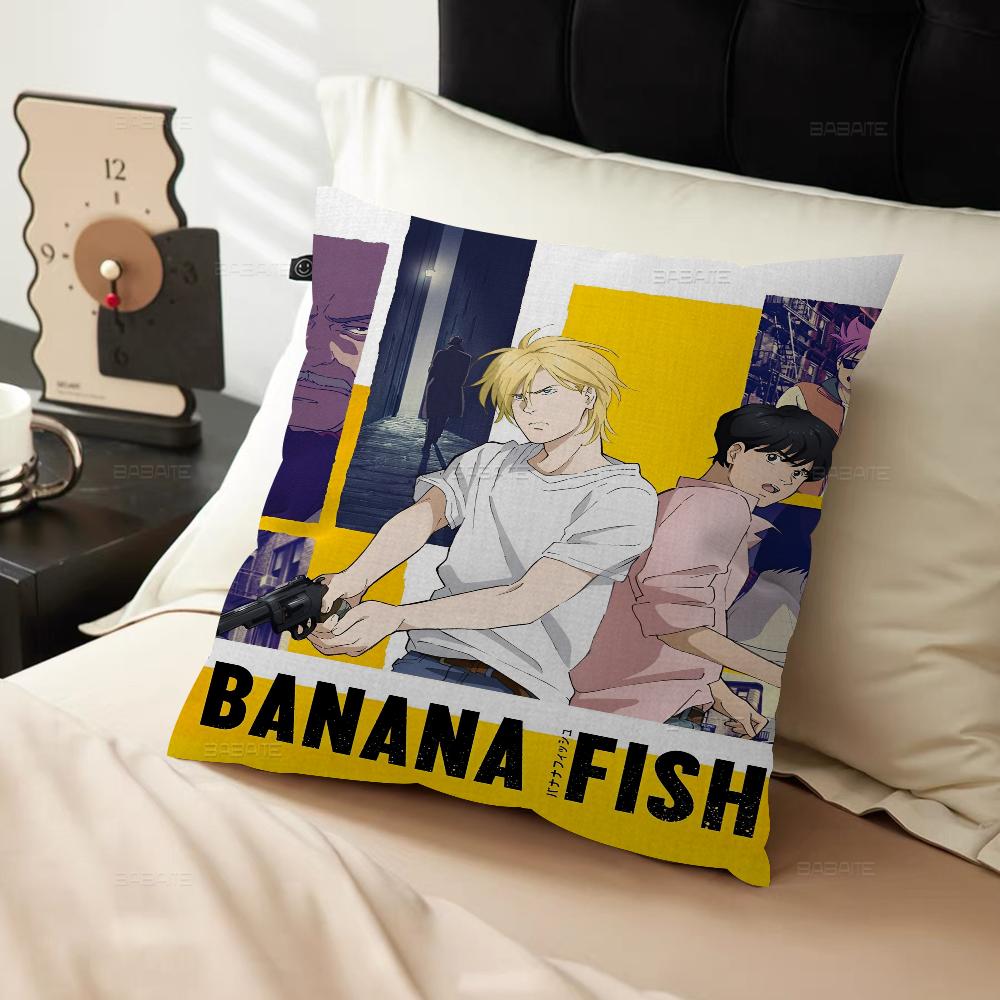 Anime Banana Fish Maple Design Cushion Cover Happy Autumn Harvest Decor Holiday Decorati Pillow Cover