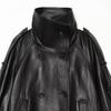 European and American style, new women's clothing, fashion, temperament lapel leather jacket short jacket 8611AFG107