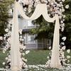 Wedding Arch Drape Drapery Reusable Wedding Backdrop Curtain for Ceremony Reception Party Stage Birthday Proposal
