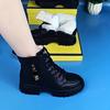 New Women's Velvet Martin Boots Warm Short Boots with Velvet Inner Anti Slip Flat Boots Women's Boots