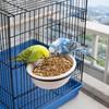 Wide Mouth Hanging Ceramic Parrot Bowl Detachable Bird Feeding Bowl Parrot Water Feeder  Small Pets
