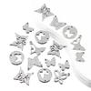 20pcs Stainless Steel Pendants Hollow Butterfly Necklace Charm Earrings Bracelet Butterflies Component DIY Women Jewelry Making