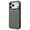 For iPhone 17 Pro Max Case Calf Texture PU Leather Anti Fingerprint Back Phone Cover