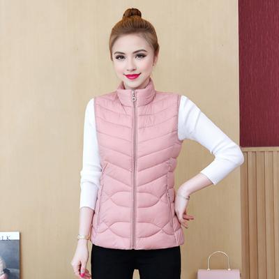 Dames Gewatteerd Vest Herfst Winter Ultralicht Ritssluiting Warm Mouwloos Jasje Slim Fit Winddicht Opstaande kraag