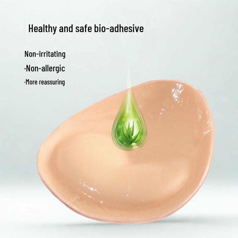 Mango Brush Glue Breast Pad: Thick, Invisible, Seamless, Breathable Enhancer for Small Chest