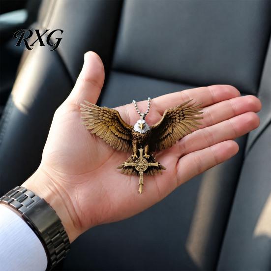 Versatile Hanging Ornament for Vehicles Eagle Acrylic Car Ornament, 2D Flat Personalized Mirror Charm Rearview Decor, Lightweight Auto Interior