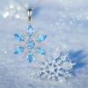 Creative Shiny Snowflake Pendant Necklace, Exquisite Pendant Necklace For Men