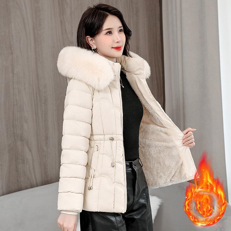 Winter Down Jacket Women Parkas Fashion High-Quality Warm Cotton Padded Coat Ladies Short Overcoat Hooded Overwear Tops