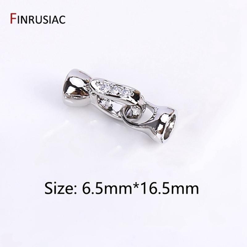 

18K Gold Plated Brass Pearl Clasps Decoration Connector Fastener Lock Clasps For DIY Needlework Beading Pearl Jewelry Making 2 pieces