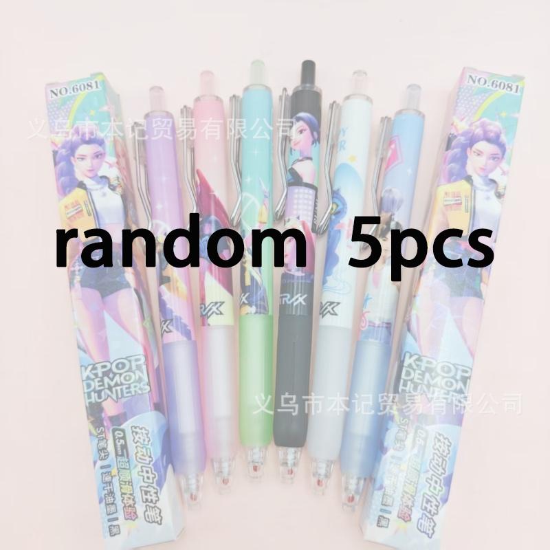 Kpop Demon Hunters Cute 0.5mm Gel Pens Kawaii Stationery Cartoon Anime Derivative Peripherals School Office Supplies Party Gifts