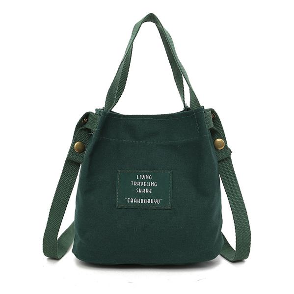 Fashion All-match Girl Mini Crossbody Bag Original Canvas Letter Labeling Shoulder Bag Art Canvas Bag