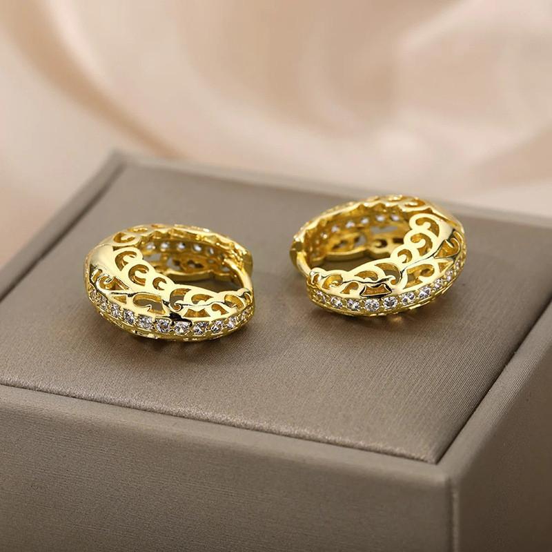 

Серьги-кольца из стерлингового серебра 925 пробы с кубическим цирконием для женщин, эффектные аксессуары, женские свадебные серьги, новые модные ювелирные изделия