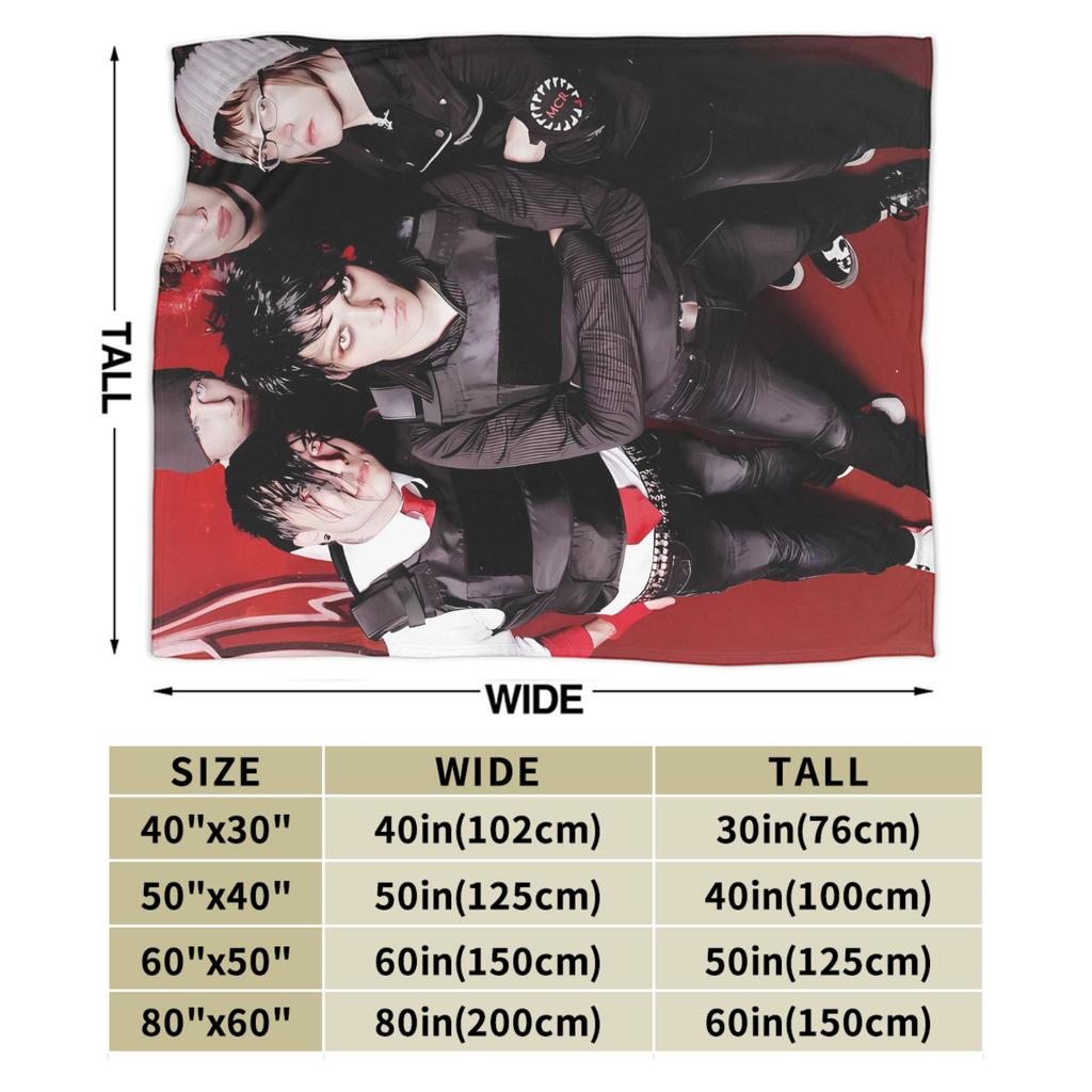 My Chemical Romance Přehoz na postel Měkký plyšový přehoz Novinka na pohovku Křeslo Postel Flanelové Povlečení Pokrývka postele