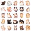 50Pcs Cartoon Cats Sticker Water Resistant Aesthetic Sticker for Water Bottle Scrapbook Journal Laptop Guitar Luggage