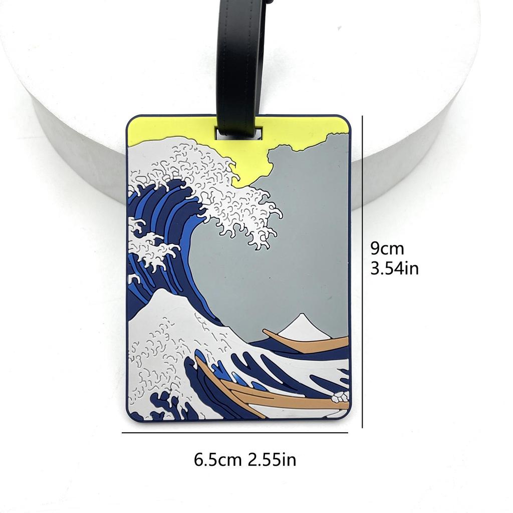 Shan Hai Luggage Tag: Anti-Lost Boarding Pass, Soft PVC Rubber Bag Tag for Travel Essentials