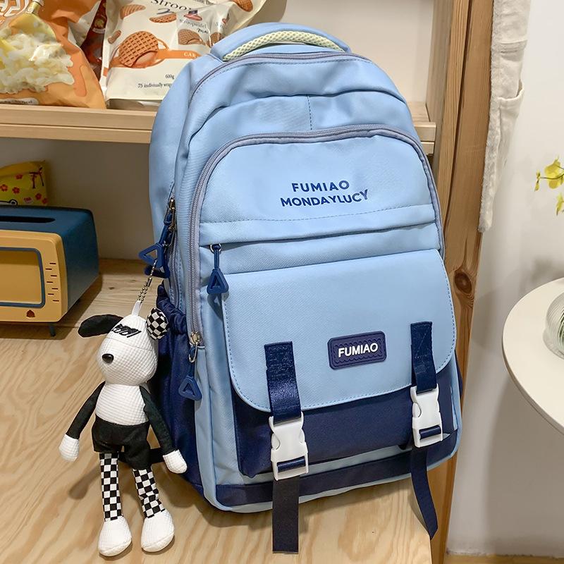 School Bag for Girls, White School Backpack for Elementary School Students, High School Students, High Quality