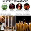 LED Taper Candles with 2/4styles Flameshape Remote Control Battery Operated Candlesticks Flickering Flameless Christmas Lighting