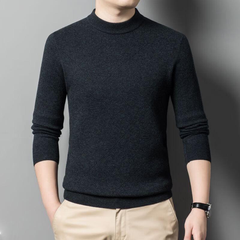 

Yiliteng Men s 100% Lambswool Mock Neck Sweater 170