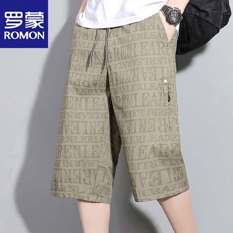 ROMON Men s Summer Loose Cotton Cargo Shorts 6XL