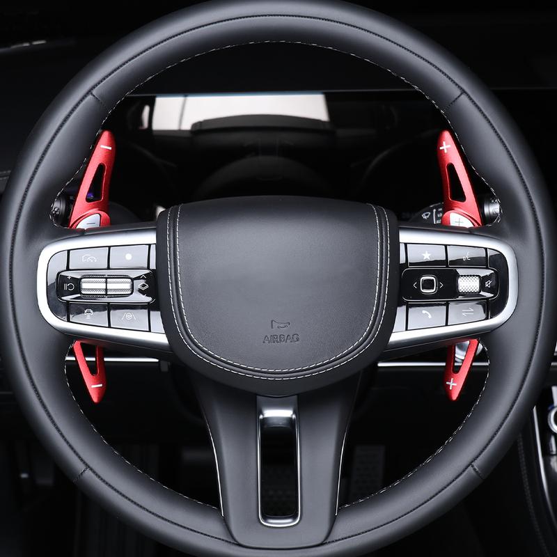For Genesis G80 -2024 Sport Version Aluminum Alloy Real Carbon Fiber Steering Wheel Shifter Paddle Cover Trim Accessories