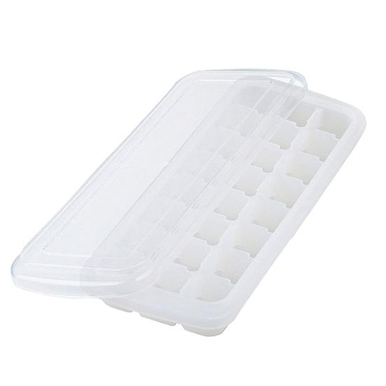 Silicone Ice Cube Tray with Lid 24/36-Cavity Food-Grade Mold for Freezer Easy-Release Leak-Proof Stackable Bar Party Supplies