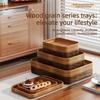 Multi-Purpose Extra-Thick Wood Grain Rectangular Trays - Serving Plates for Home Dining Table, Restaurant & Commercial Catering