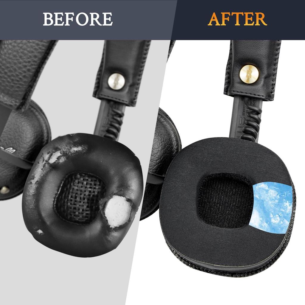 SOULWIT Cooling Gel Ear Pads/Ear Cushions for Marshall Mid ANC Active Noise Cancelling Wireless Headphones, Replacement Ear Pads, Cooling Pads, Black
