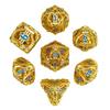 Cusdie Metal Music DND Dice with Small Bells - Unique Sound and Exquisite Hollow Design for D&D Tabletop RPG Gaming Enthusiasts