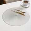 1Pc 38x38cm Round Waterproof Blooming Placemat Insulation Light Luxury Anti Slip Table Mat Home Decoration