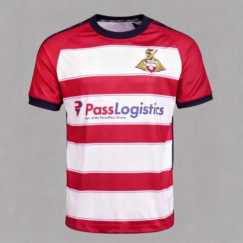 

25-26 Doncaster Rovers FC Home and Away Footbool Jersey T-shirt 3D Printed Comfortbale 2XL