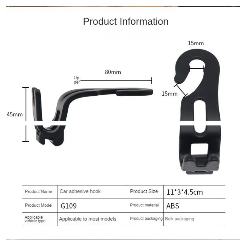 Nápady na skládací úložné prostory Hák do auta 10kg Nosný hák na zadní sedadlo auta Doplňky interiéru auta